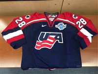 Brian Rafalski - Game Used Team USA Blue 2004 World Cup of Hockey Jersey (Fall 2004)